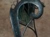 Świecznik (1,40m wysokości-metal+elementy szkła fusingowego i witrażowego)